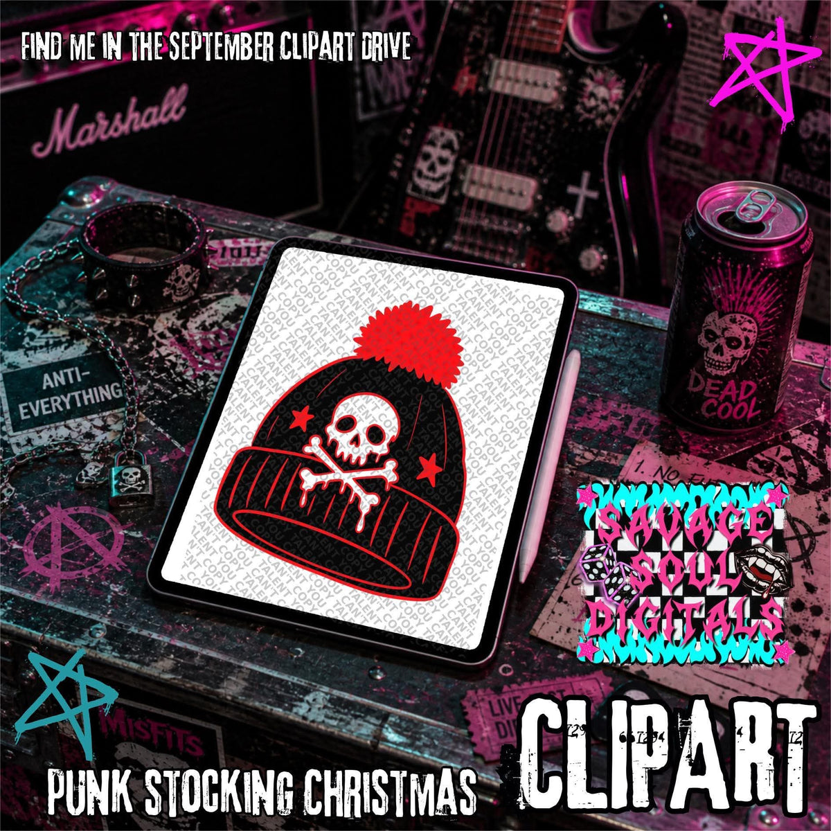 Gothic Christmas Clipart Pieces | Digital Download Only