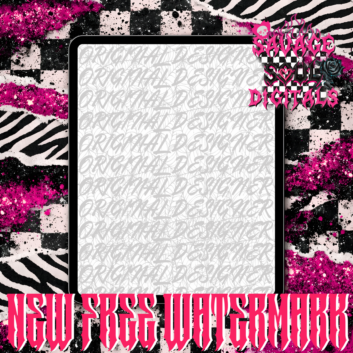 Spiderweb Original Designer Watermark | Digital Download Only